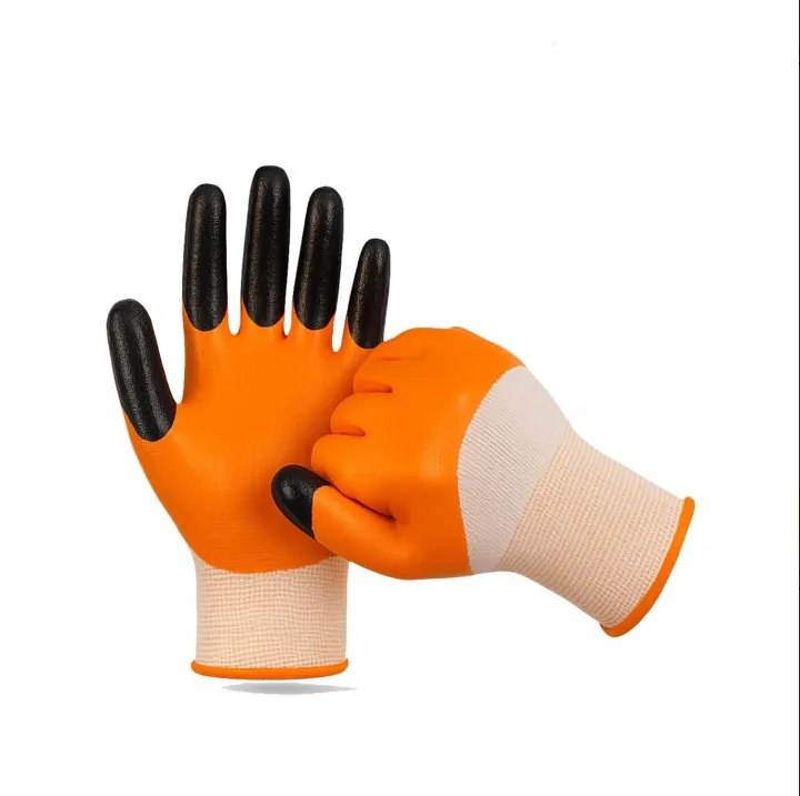 Gardening Gloves - Ergonomically Designed, Breathable Material, Crinkle Finish for Superior Grip, Polyester Cotton Seamless Liner, Heavy Duty Hand Gloves Farming & Agriculture